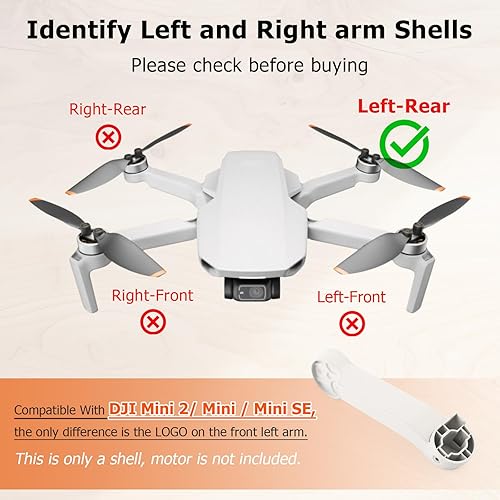 Miniatura 10 de Carcasa para brazo de cuerpo para DJI Mavic Mini 2 brazos, repuesto para DJI MiniMini SE Drone Accesorios Piezas con herramientas de reparación