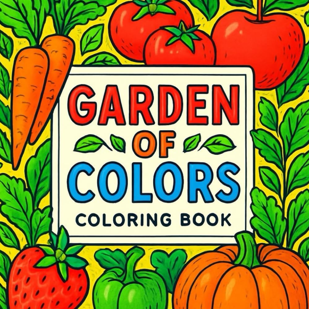 Garden of Colors: Fruits and Veggies Coloring Book
