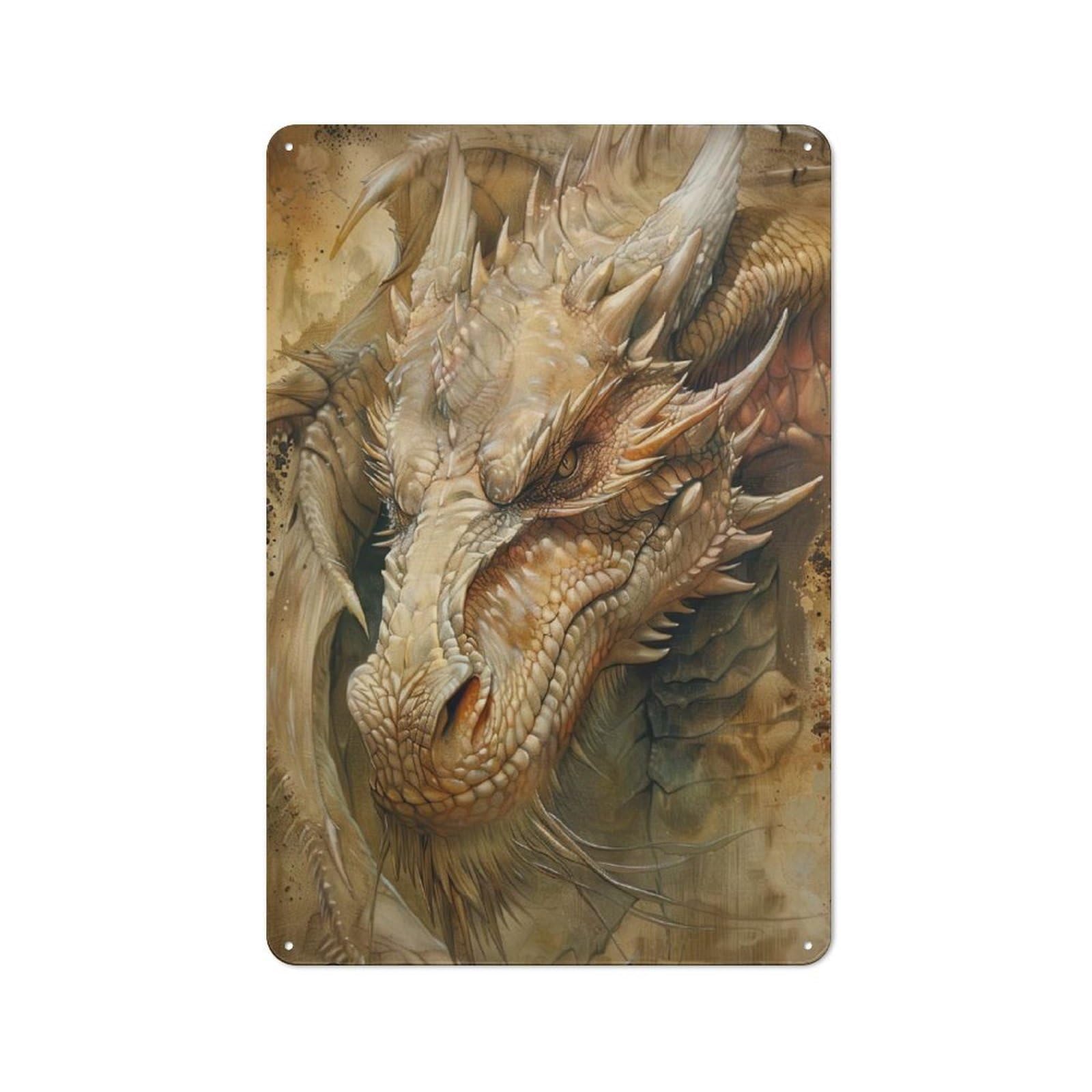 Junmoney Ethereal Dragon Shed Style Shed Metal Sign 30X20cm, Shed Wall Decor For Shed, Garden Room, Porch Or Garage