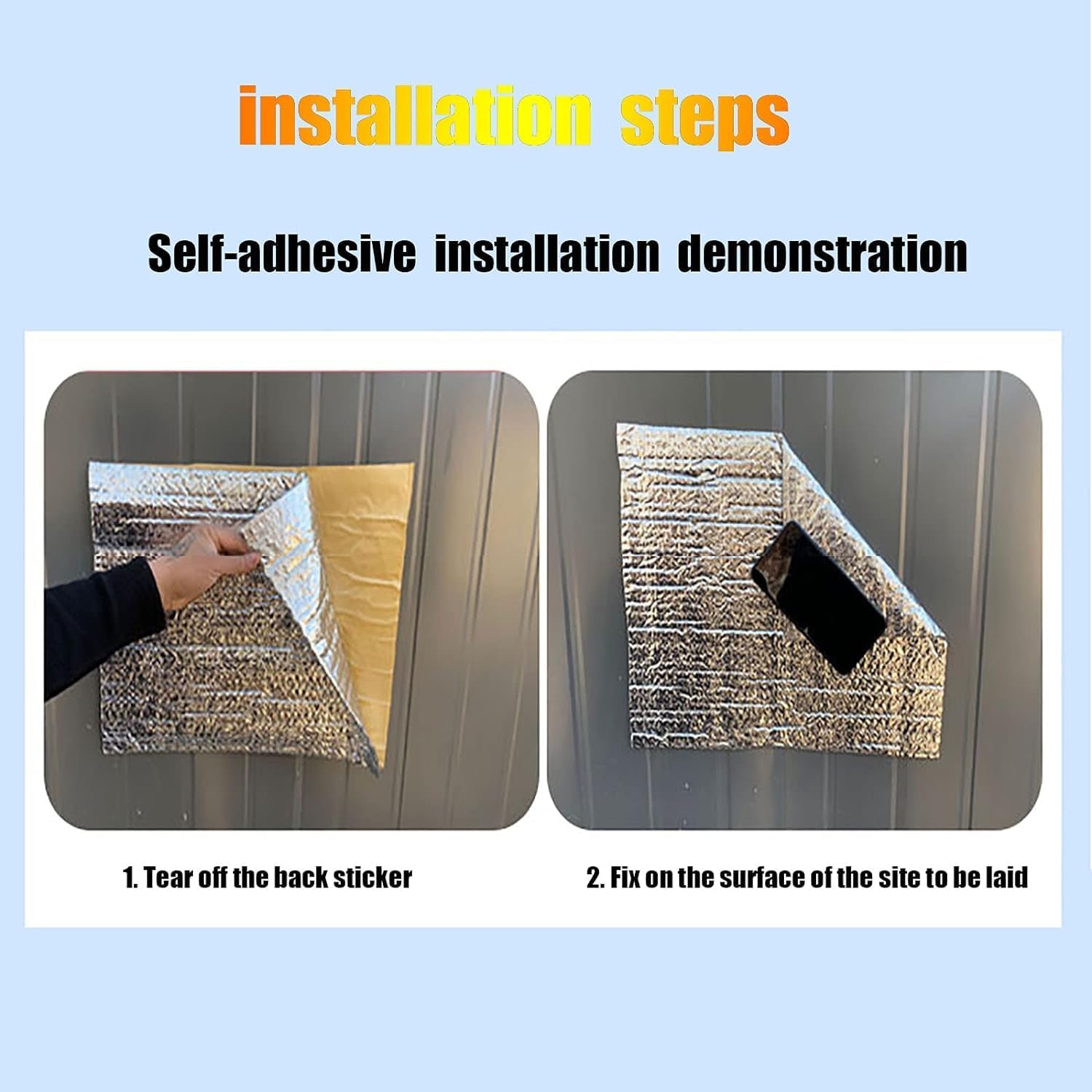 Self-Adhesive Waterproof Insulation Film, Ideal for Campervans, Caravans, Garages, Greenhouses(1x10m/3.2x32.8ft)