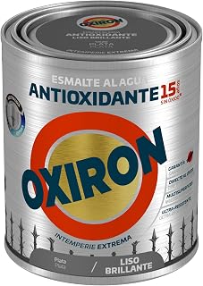 OXIRON Esmalte antioxidante al agua Liso Brillante Plata 750ml