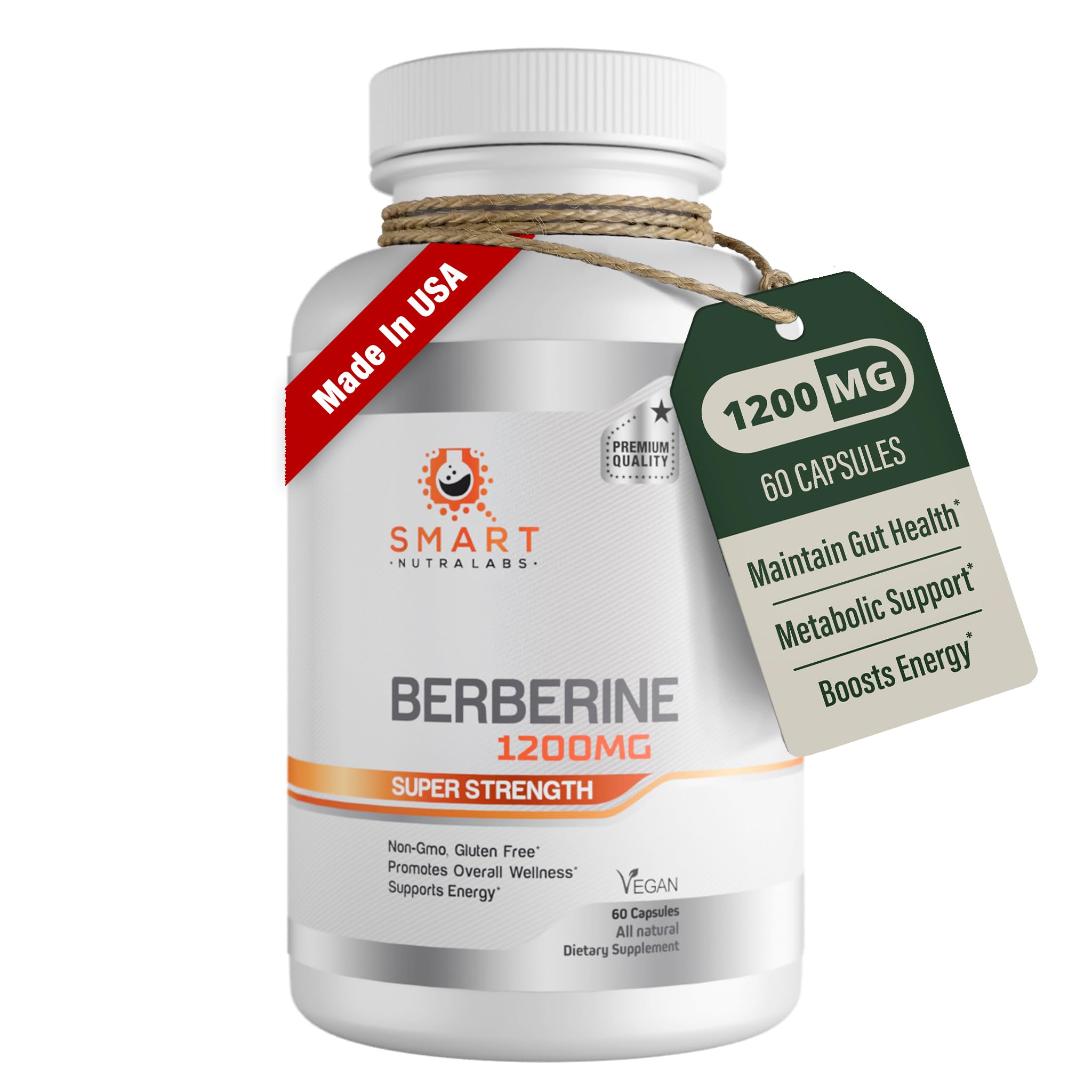 Amazon.com: Smart Nutra Labs Premium Berberine HCL 1200mg- 60