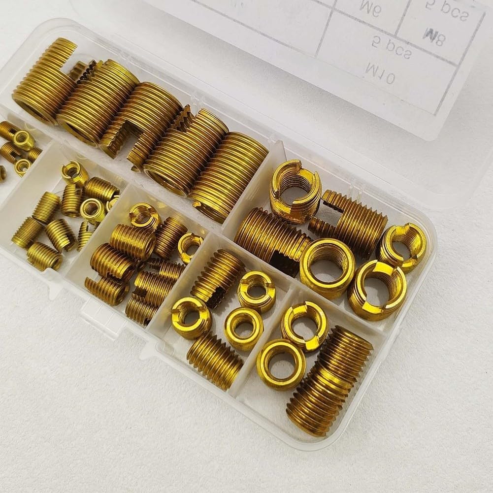 50 Pcs Self-Tapping Inserts Kit 7 Sizes Thread Repair