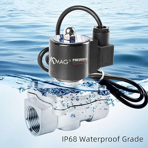 Miniatura 6 de Válvulas solenoides normalmente cerradas de la fuente de agua, 3/4" NPT AC 110V VITON válvula electromagnética subacuática eléctrica del acero