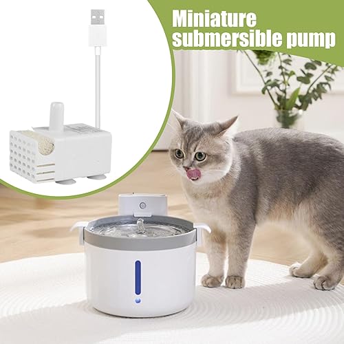 Miniatura 4 de Bomba sumergible - Sistema de circulación de agua, motor de acuario de baja potencia, función de agua interior y bebedores pequeños para mascotas
