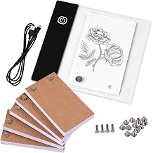 Flip Book Kit with Mini Light Pad LED Lightbox Tablet Design with Hole 300 Sheets Flipbook Paper Binding Screws for Drawing Tracing Animation Sketching Cartoon Creation