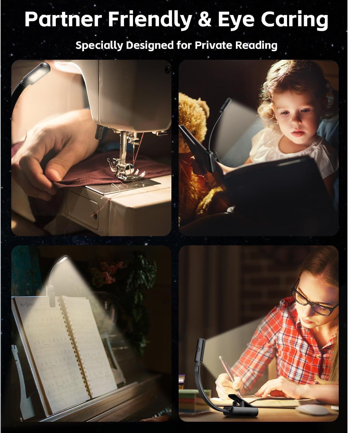 Luz de leitura de encaixe, luzes de leitura de LED para livros na cama com 3 cores e regulação contínua, portátil e ultraleve (preto) (não inclui bateria) Luz de leitura de encaixe, luzes de leitura de LED para livros na cama com 3 cores e regulação contínua, portátil e ultraleve (preto) (não inclui bateria)