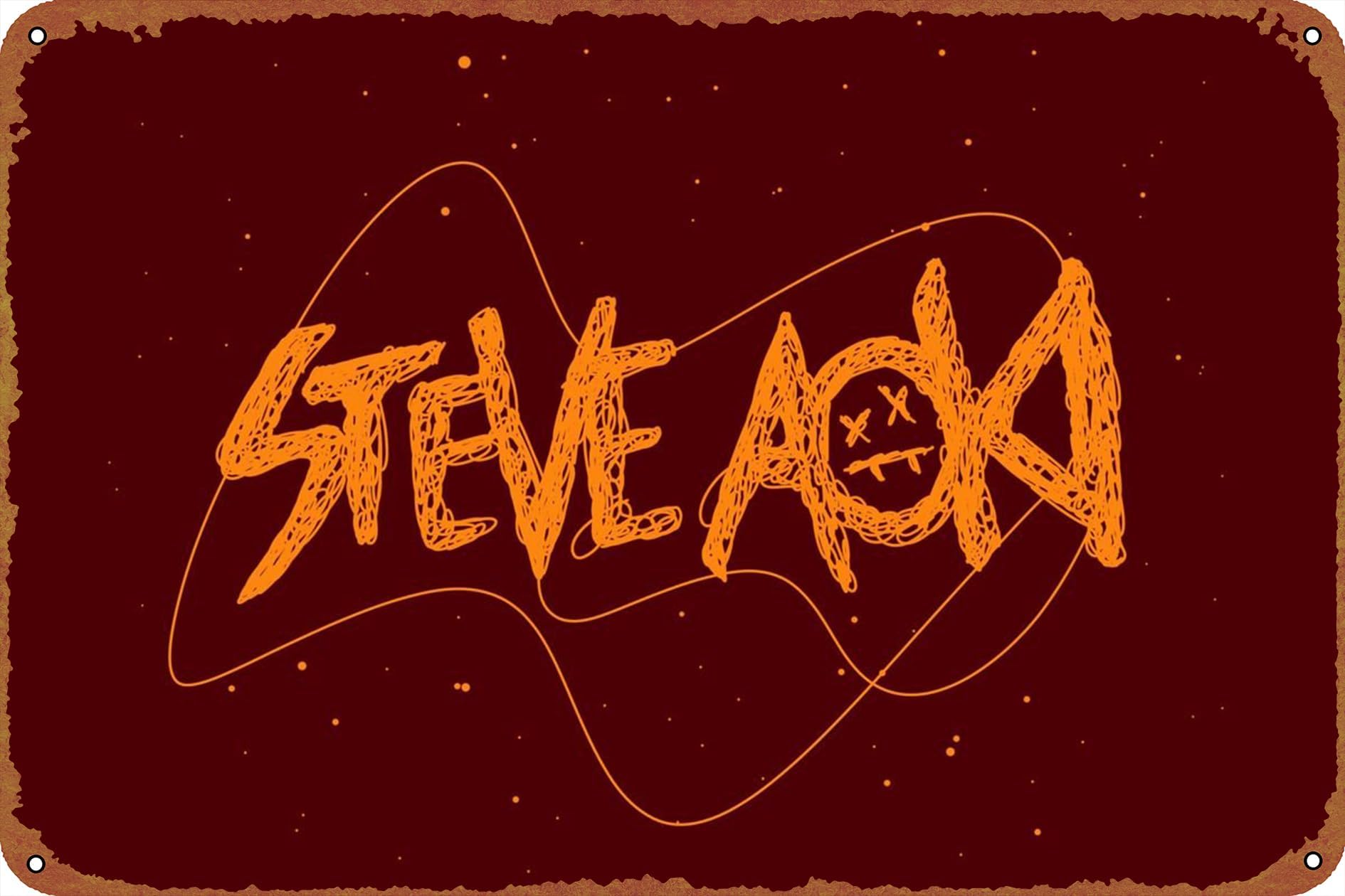 Steven Hiroyuki Aoki DJ US Music Poster Vintage Tin Sign Unique Metal Wall Decor for Home, Bar, Diner, Pub, 8 x 12 Inches,Fun Kitchen Decor, Funny Bar Signs, Vintage Kitchen Signs