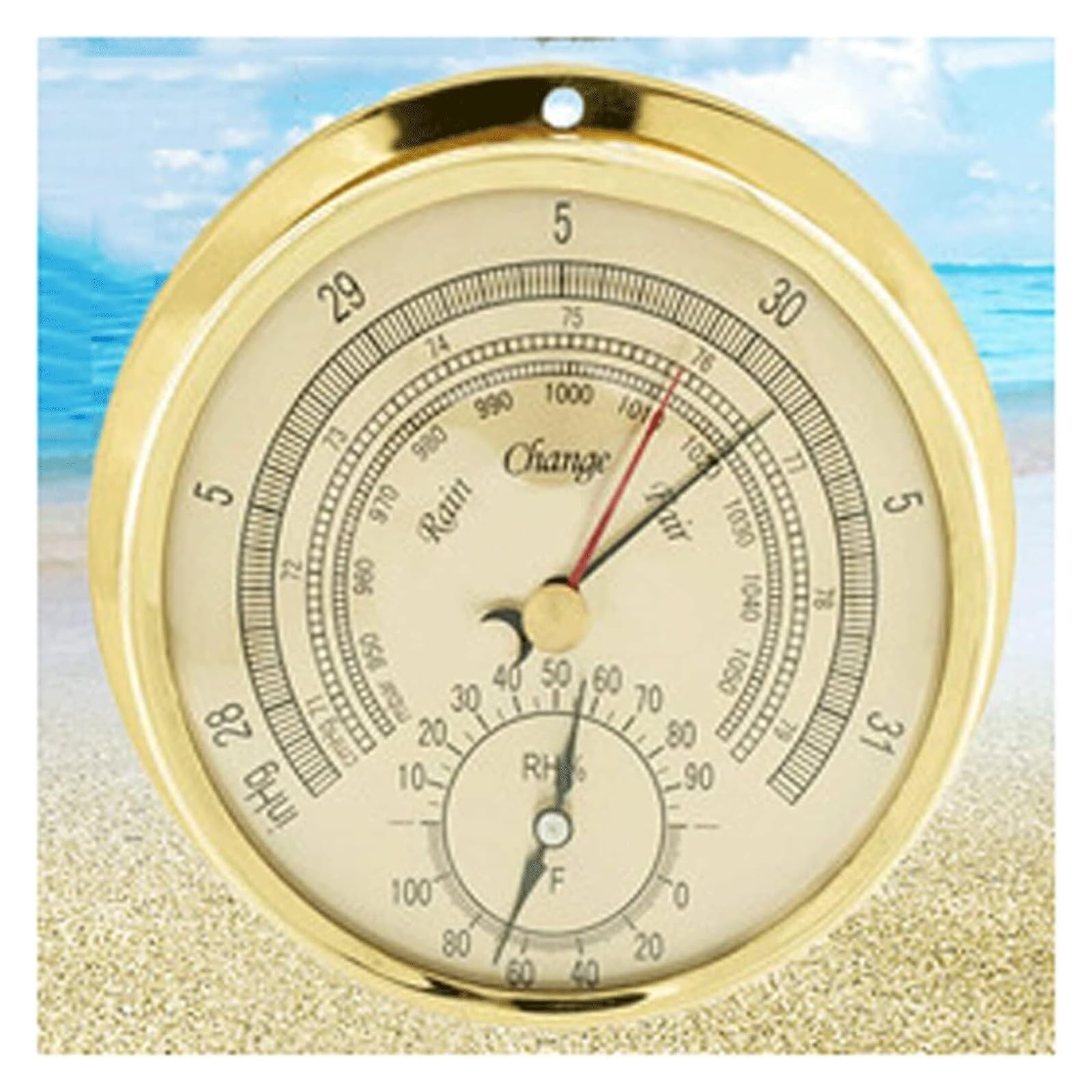 Flüssigkeitsfreies Barometer, Wetterstation Luftdruck Temperatur Feuchtigkeitsmessung 3 in 1