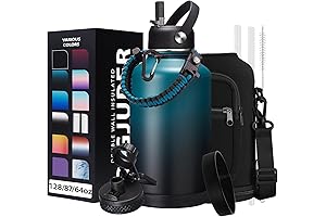 Insulated Half Gallon Water Bottle with Straw