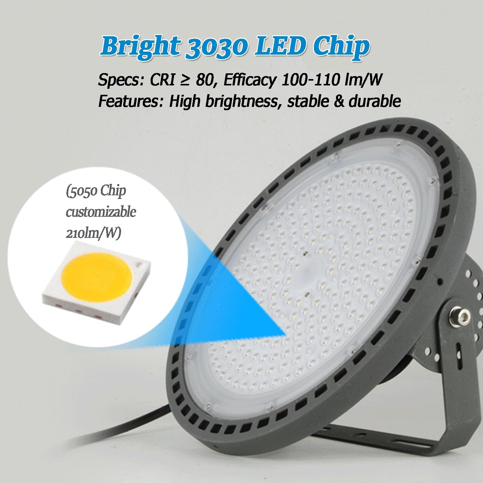 4-Pack UFO LED High Bay Lights 200W 42 000LM High Bay Shop Lights IP65 6500K 100W 150W 85-277V — view 2