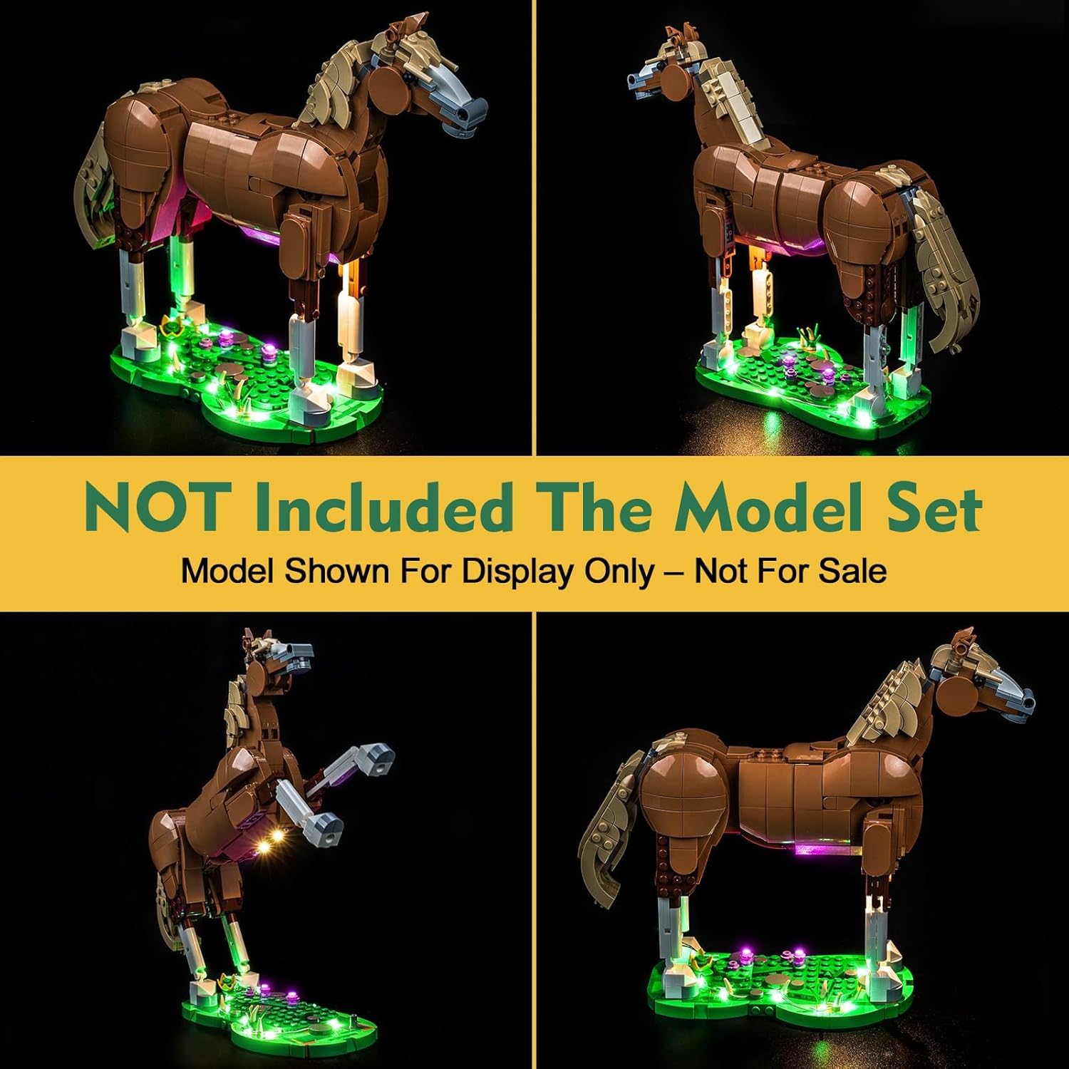 LocoLee Light kit Compatible with Lego 31166 Beautiful Horse - No Model Only Light, LED Lighting Accessories Compatible with Lego 3-in-1 31166