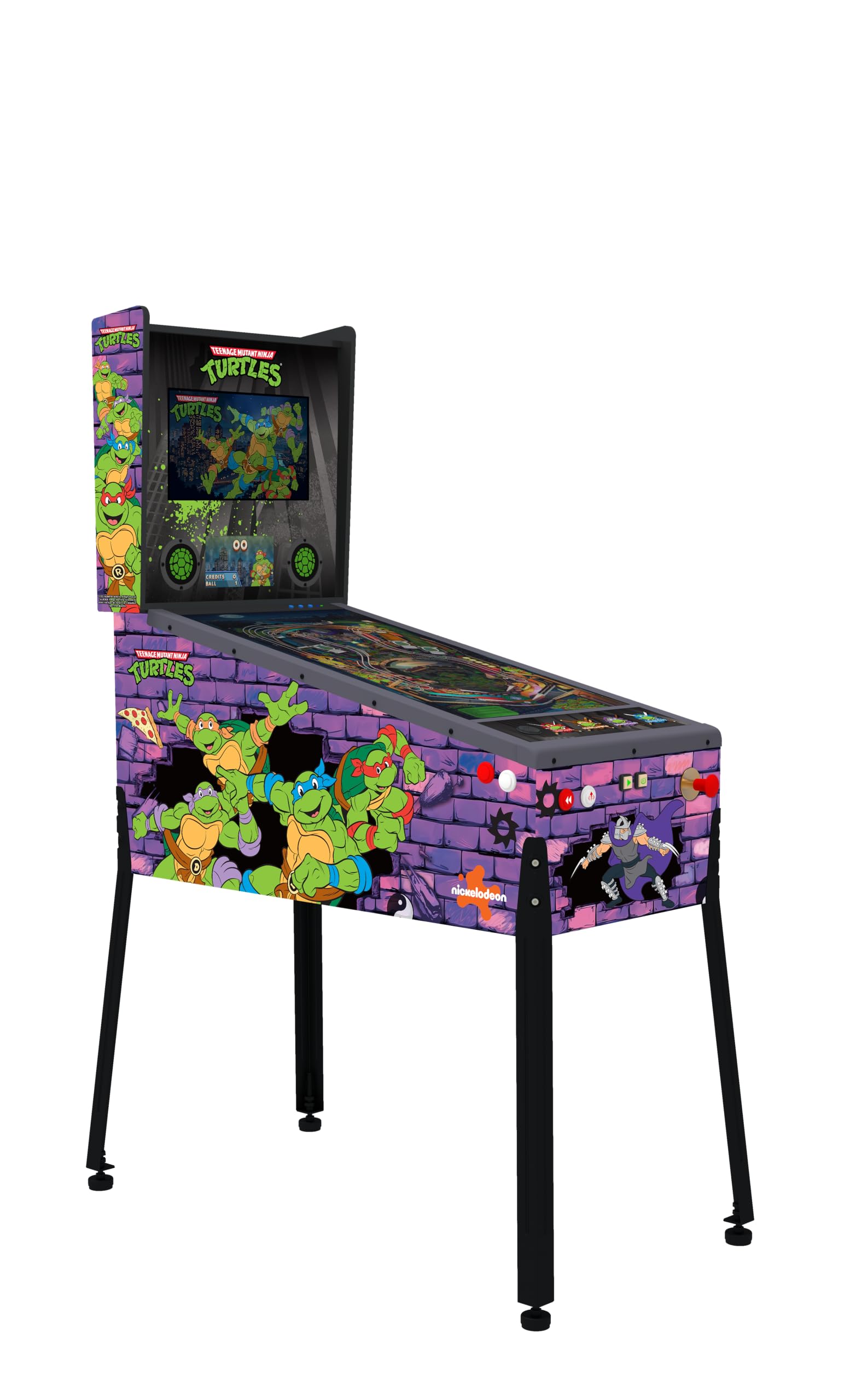 AtGames Legends Pinball HDP Teenage Mutant Ninja Turtles, Flipper Numérique HD 32 Pouces, Wi-Fi, 64 Go, Multicolore