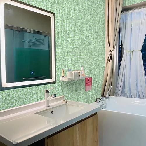 Miniatura 5 de LOVADA Papel tapiz autoadhesivo de tela de hierba verde de 15.7 x 98 pulgadas, papel tapiz autoadhesivo para despegar y pegar, fácil de pegar, papel