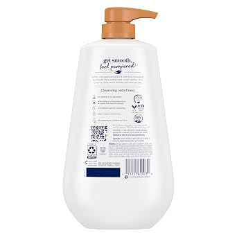 Dove 24hr Lotion Body Wash Pamper Shea Butter & Vanilla, 30.6 oz | Moisturizing body wash with MicroMoisture for 24-hour hydration and lotion-soft skin