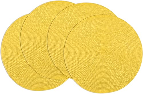 Miniatura 13 de Winknowl Juego de 6 manteles individuales redondos trenzados, lavables, resistentes al calor, para mesas de cocina, comedor, manteles individuales