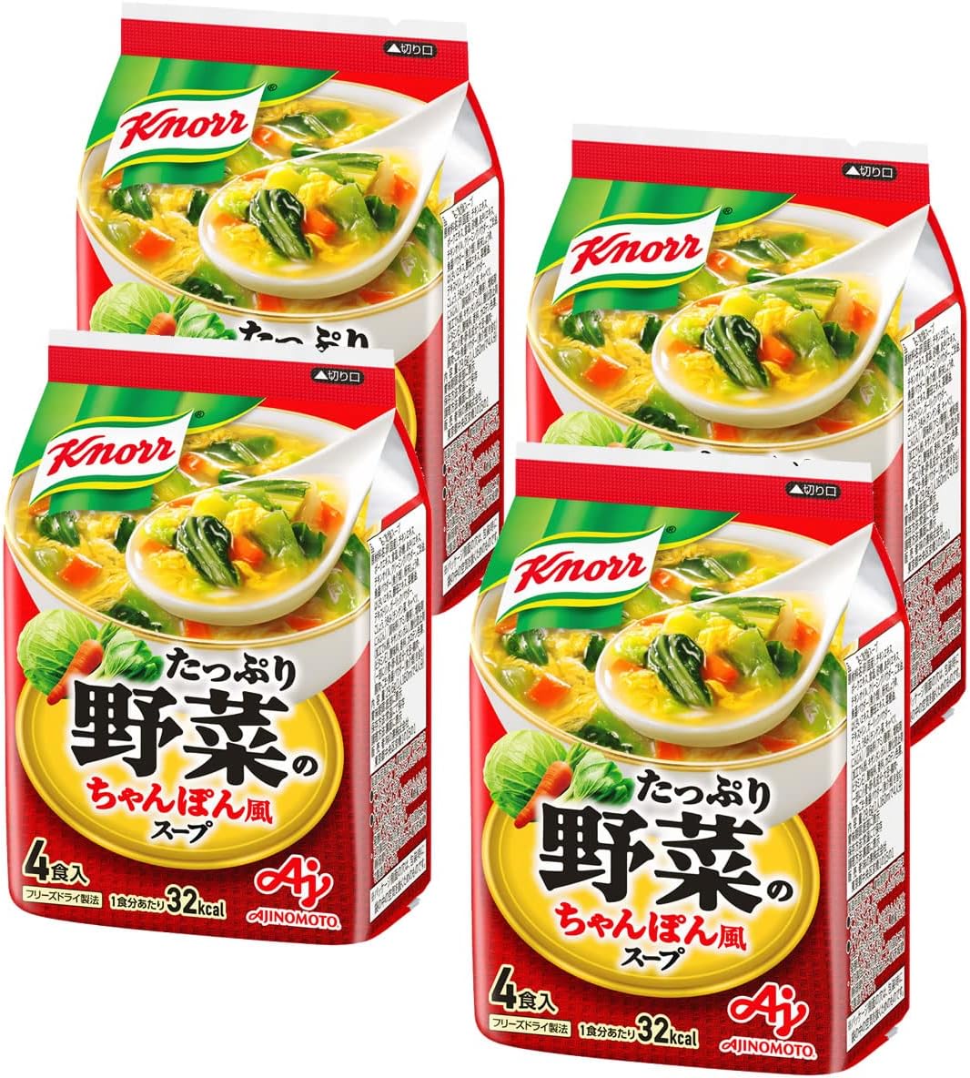 クノール たっぷり野菜のちゃんぽん風スープ 4P×4個