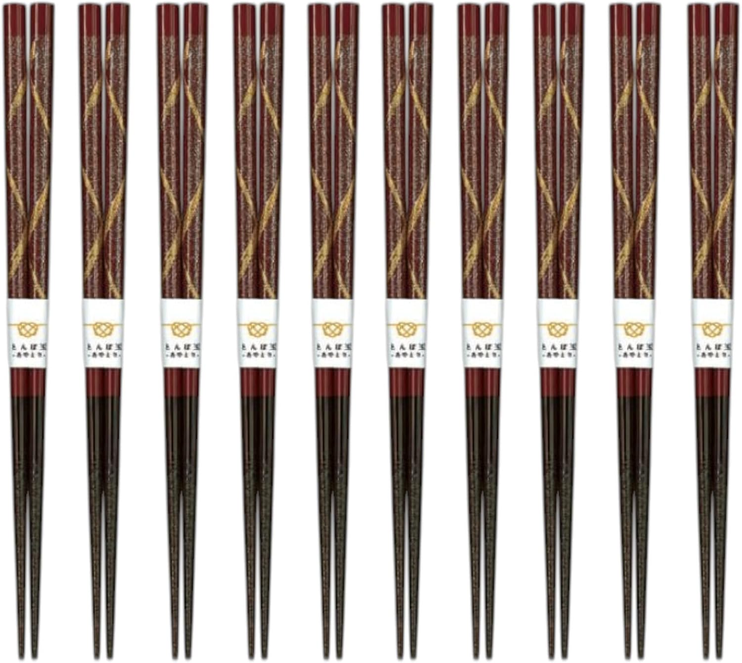 J-kitchens Set of 10 Chopsticks, Bento Box, Picnic, Excursions, Sports Events, Guests, Entertaining, Wooden, Dragonfly Balls, 8.3 inches (21.0 cm), Dishwasher Safe, Made in Japan