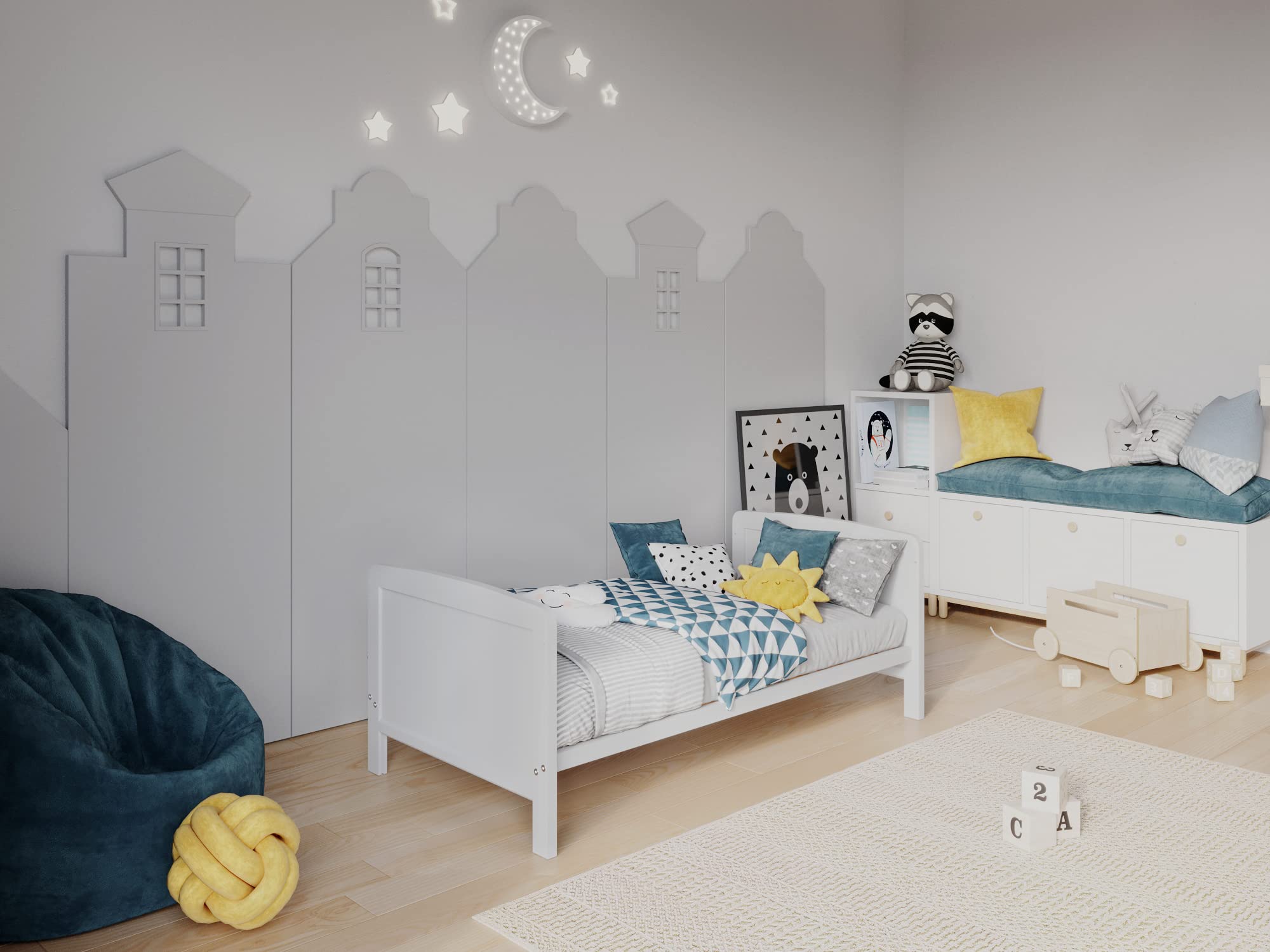 Love For Sleep Cuna de Madera,Cuna para bebé 120x60cm Convertible en Cama Juvenil: 3 Niveles de Regulación y Colchón de Espuma con Funda Premium de Aloe Vera