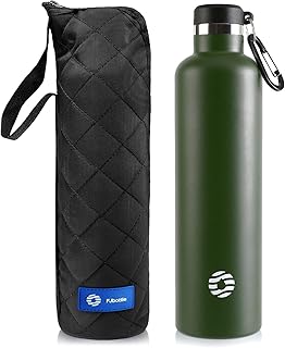 FEIJIAN Borraccia Termica in Acciaio Inox 750ml/1L + Zaino, Facile da pulire, Bottiglia Termica Senza Perdite - Senza BPA Borracce, per Scuola, Sport, Campeggio, Yoga, Palestra