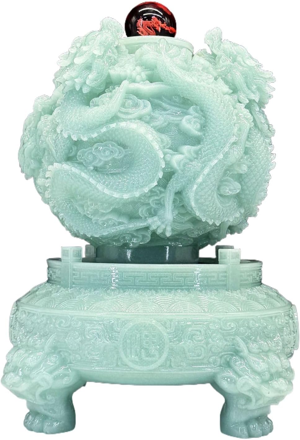 时来运转鼎摆件 Feng Shui Figurine Home Office Decor Chinese Gifts 九转乾坤木纹中式客厅办公室店铺招财开业礼物 9249
