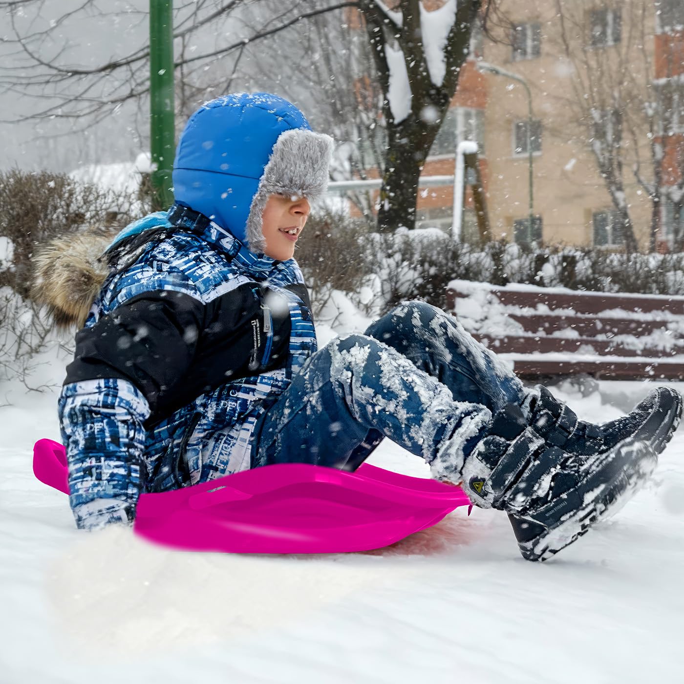 JAMARA TRINEO SNOW PLAY BOB SPEED 78 CM ROSA FUCSIA 3+