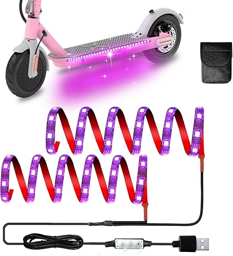 Miniatura 11 de Keiurot Led Lights for Scooter Night Riding Electric Scooter LED Strip Light Led Light Strips 5V Flashing Mode for Outdoor Azul,Verde,Rosado,Rojo