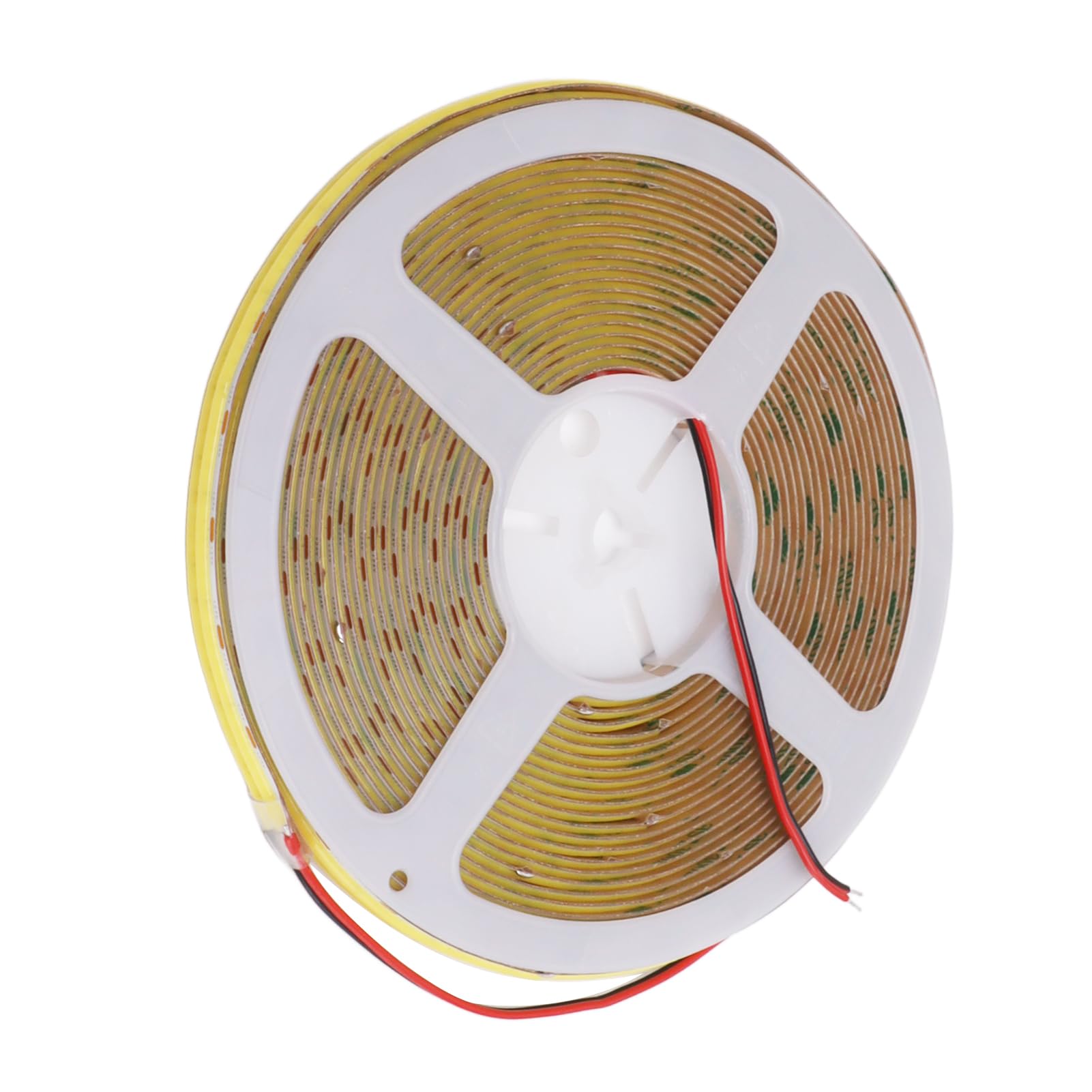 Aramox COB-LED-Lichtband, mit Silikonkleber, 32,8 Fuß, 24 V, Zweireihig, 600 LEDs, 24 W, 180 Grad, Gleichmäßiges Leuchten, für Schrank, Küche, Spiegel, Schlafzimmer, DIY (6000K Weiß)