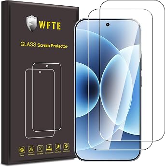 WFTE 2-Pack Screen Protector for Xiaomi 17/Xiaomi 17 Pro 5G,9H Hardness,Anti-Scratch,Anti-Fingerprint,Bubble-Free,HD Clear,Premium Protective Tempered Glass Film for Xiaomi 17 5G,Case Friendly