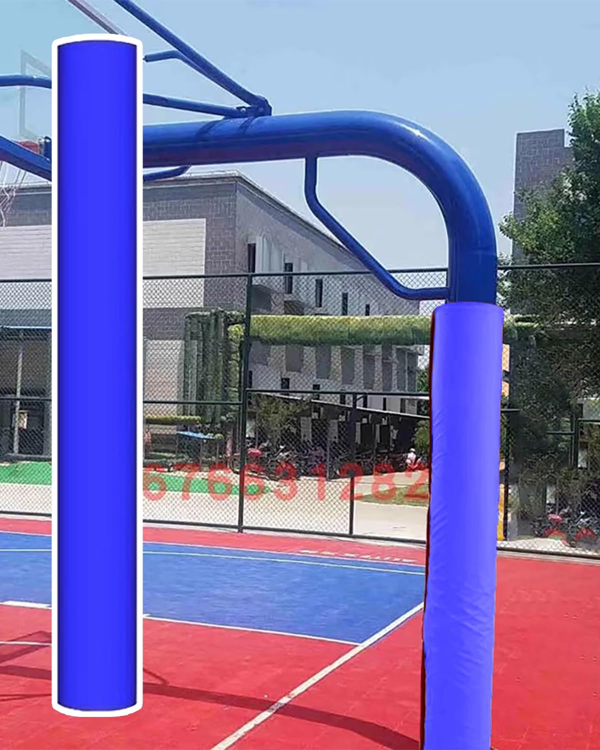 Protector de poste de baloncesto acolchado resistente a la intemperie para garaje y sótano, cubierta de equipo deportivo para todo tipo de clima