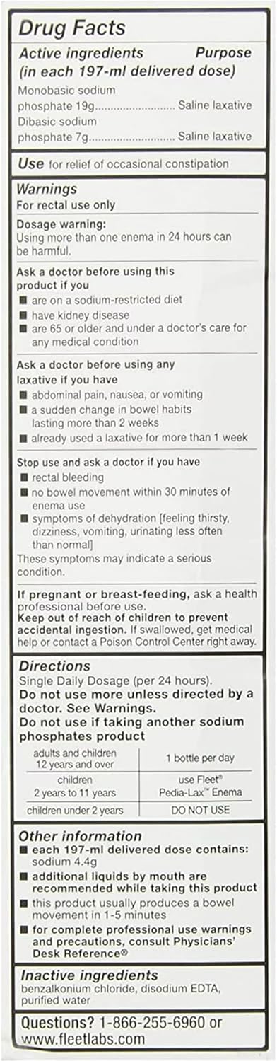 Fleet Enema Adult 4.5oz Case of 48