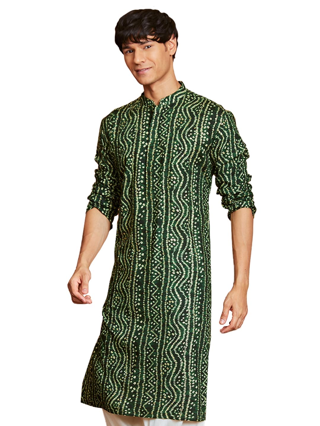 Men's Cotton Bandhani Printed Kurta – Stylish Ethnic Wear for Festive & Occasions-image-13