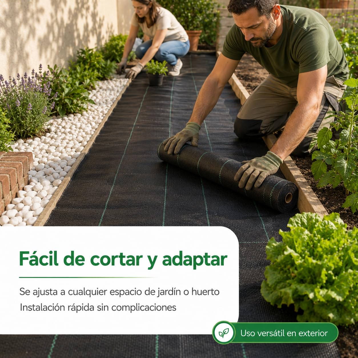 Malla Antihierba 130 Gramos, Rollo 2x100m, Malla Geotextil contra Maleza y Malas Hierbas, para el Huerto, Estable a Rayos UV y Permeable
