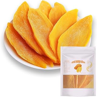 Dried Mango Slices Thick & Large Cuts Bagged /400g,Dry Mango Snacks Slices,Chewy Ripened Mangos Dried Fruits with Natural Tangy Sweetness, Rich in Vitamin C and Fiber