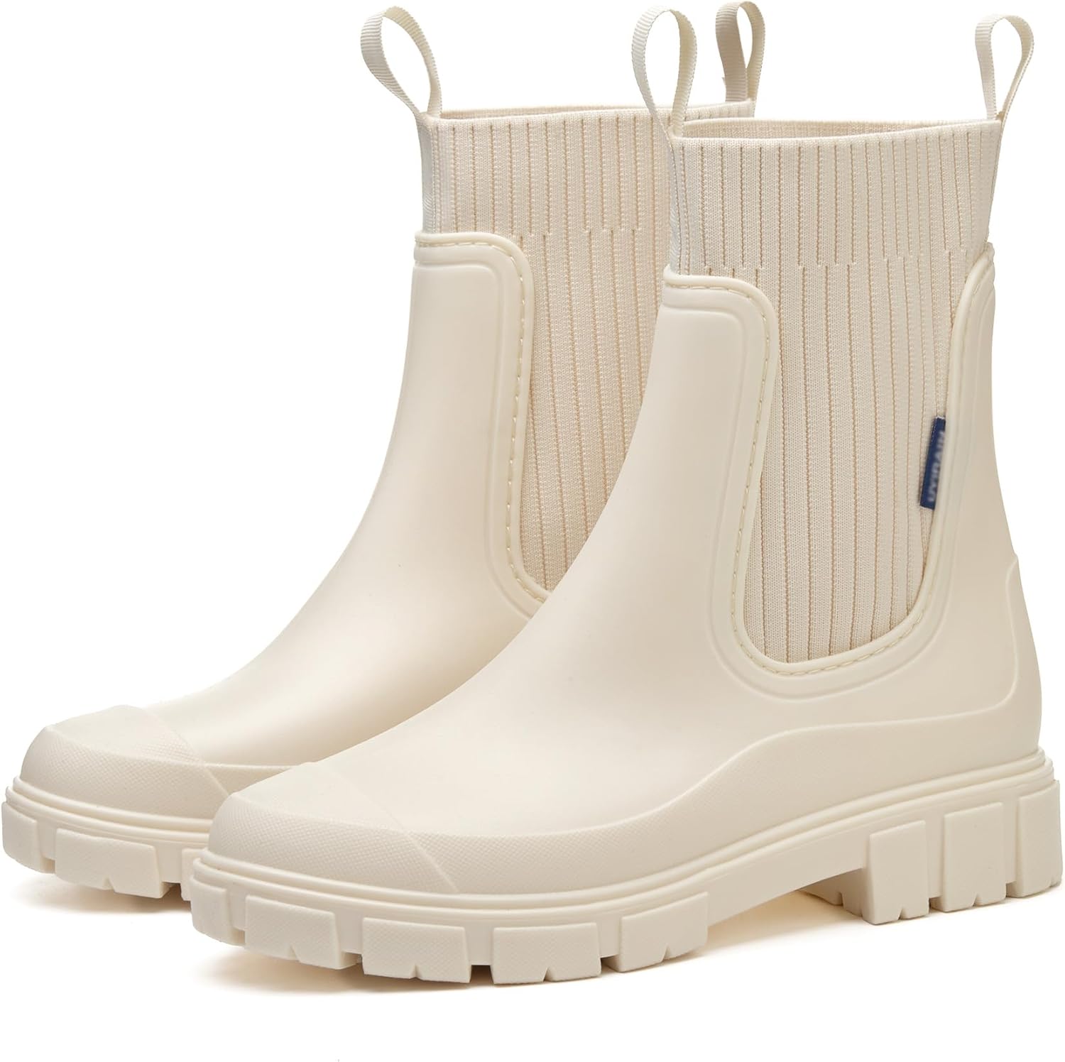 XZV Rain Boots Women Ankle Chelsea Boots Lightweight Non Slip Rubber Garden Boots for Women Slip On Outdoor Work Booties