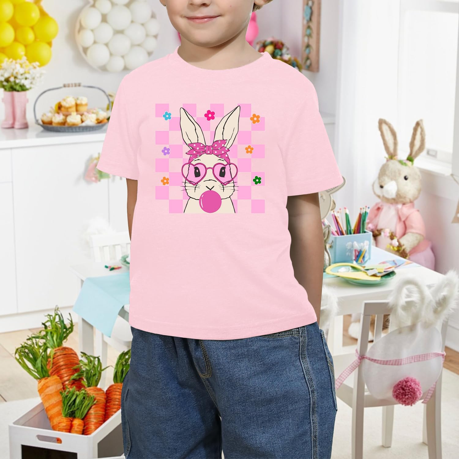 MAIHUN Easter Shirt for Toddler Boys Girls Baby Bunny T-Shirt Kids Happy Easter Rabbit Tee Tops - Image 3