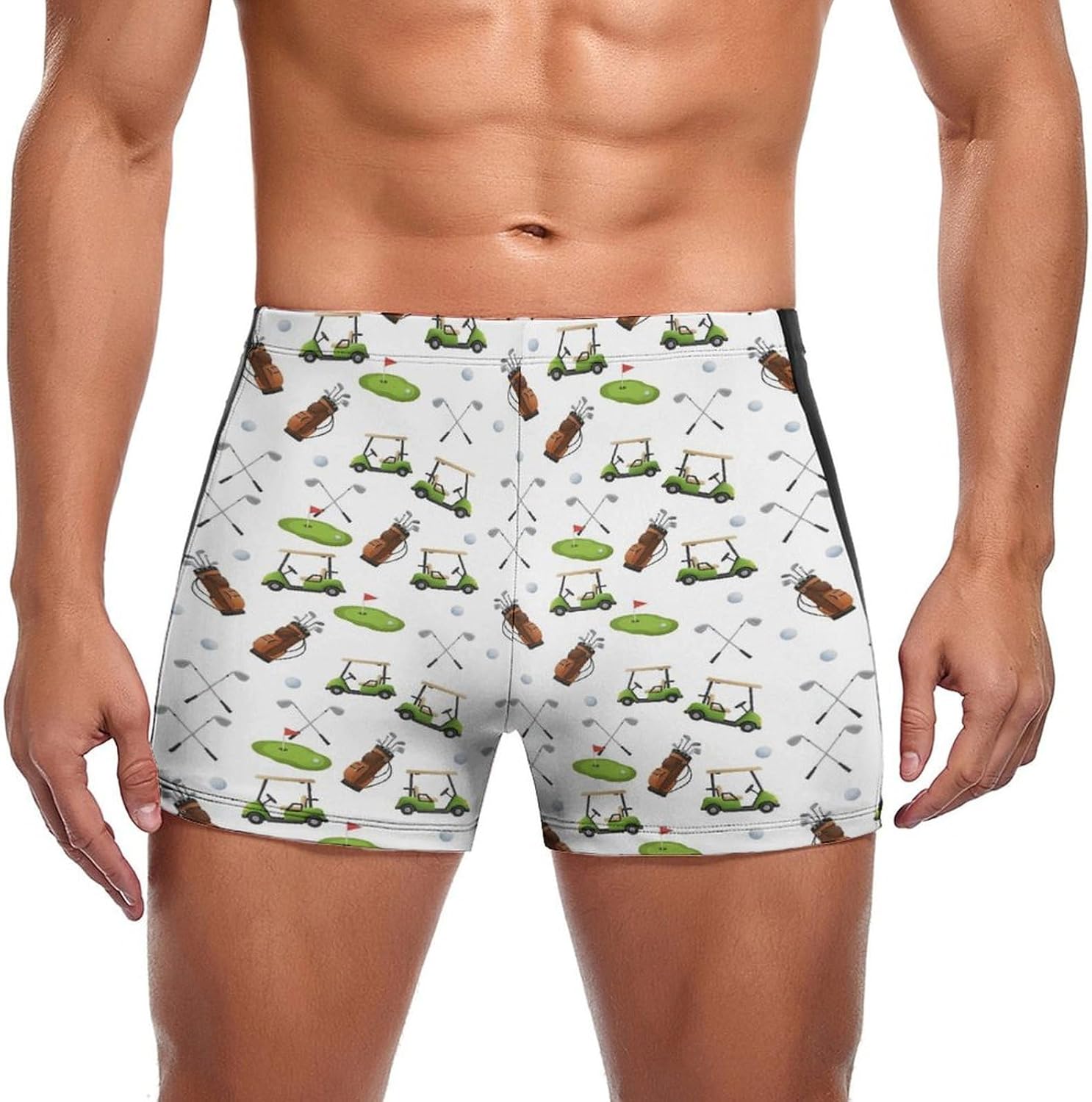 Men's Swim Briefs, Stretchy Lightweight Board Shorts, Quick Dry Swim Trunks for Summer Vacation and Swimming