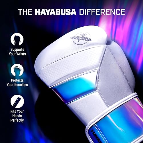Miniatura 10 de Hayabusa Guantes de boxeo T3 para hombres y mujeres, protección de muñeca y nudillos, cierre de velcro doble X, soporte de muñeca con férulas y
