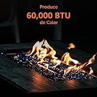 Vista 2 de BALI OUTDOORS - Mesa rectangular de gas propano para hoguera (42 pulgadas, 60.000 BTU)