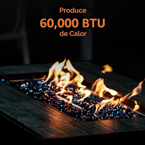 Miniatura 2 de BALI OUTDOORS - Mesa rectangular de gas propano para hoguera (42 pulgadas, 60.000 BTU)