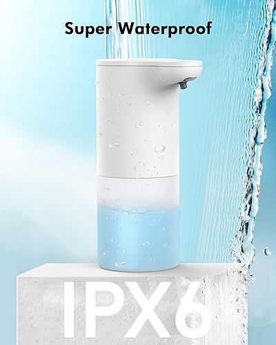 Miniatura 9 de Dispensador automático de jabón sin contacto, dispensador de jabón sin contacto IPX6 a prueba de fugas con sensor infrarrojo mejorado, dispensador