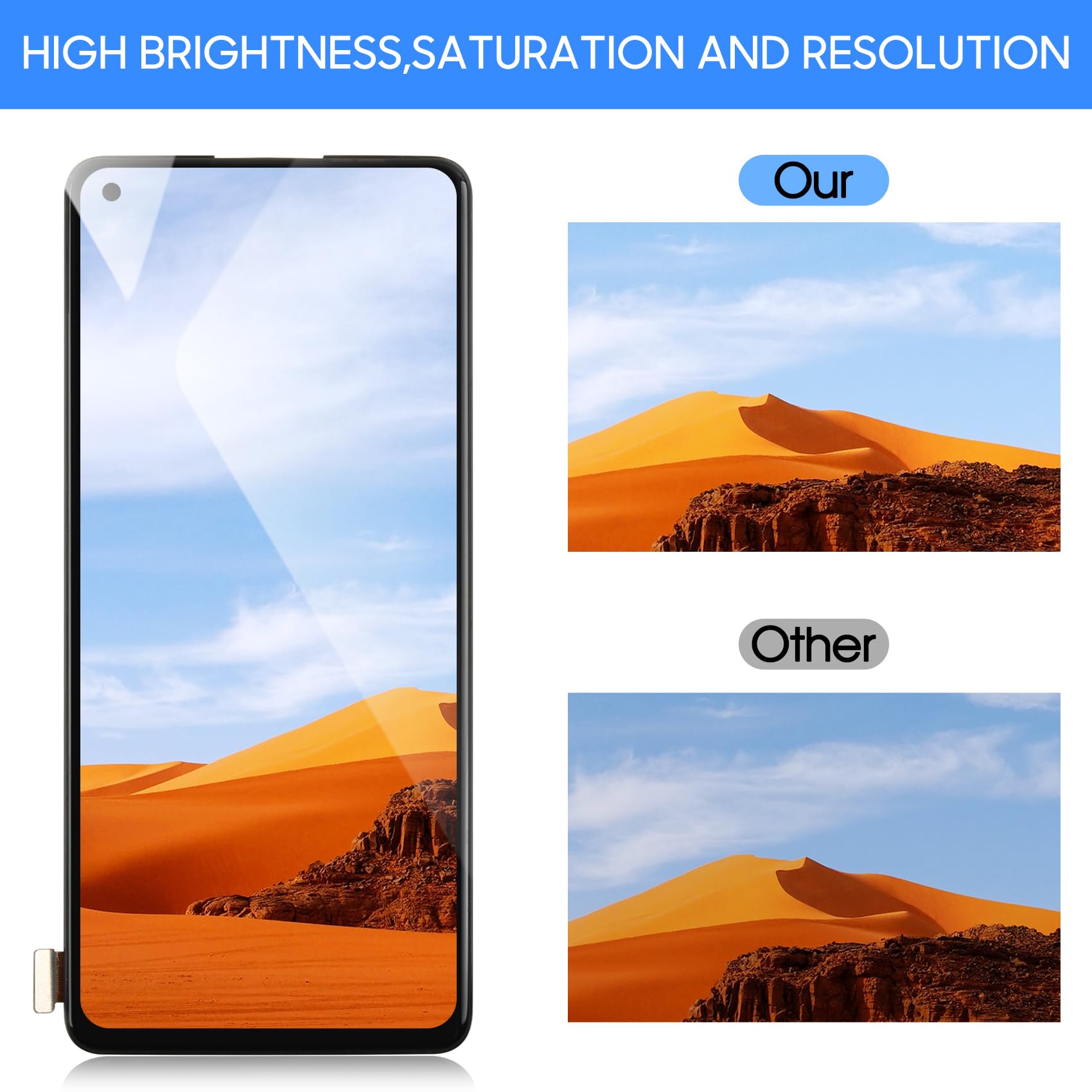 Schermo LCD TFT per OPPO Find X2 Neo 5G di ricambio per OPPO Find X2 Neo CPH2009 Display LCD Touch Digitizer Kit di riparazione in vetro con strumenti (nero senza cornice)