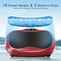 Vista 4 de Vibration Plate Exercise Machine - Whole Body Workout Vibration Platform Lymphatic Drainage Machine for Weight Loss Home Fitness with Resistance