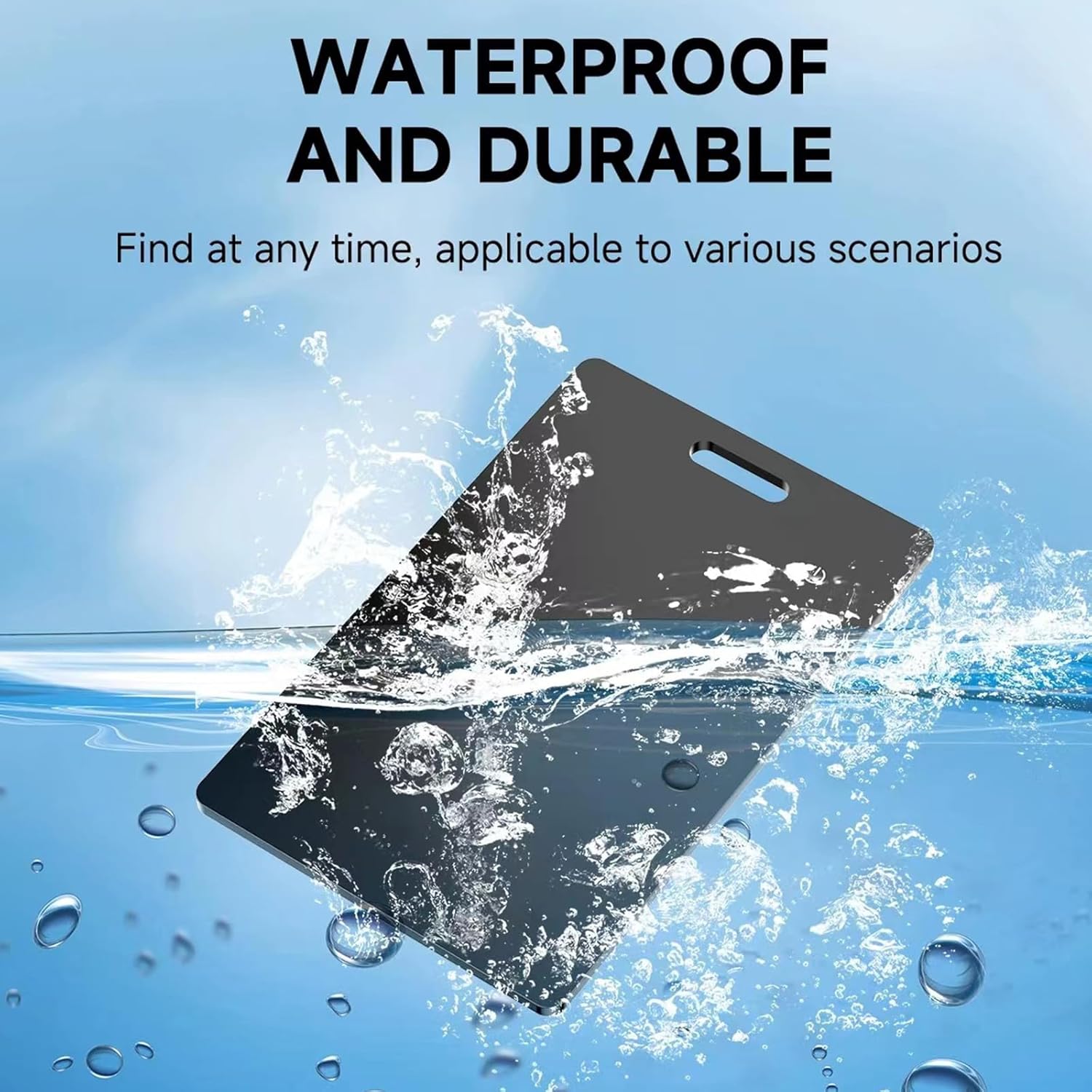 Wireless Rechargeable Wallet Tracker Card Air Tags-1 Pack Android, Works with Google Find Hub App (Android Only), 1.8mm Ultra-Slim, Smart Tracking Tag for Luggage/Passports/Keys/Bags, IP68 Waterproof - Image 6