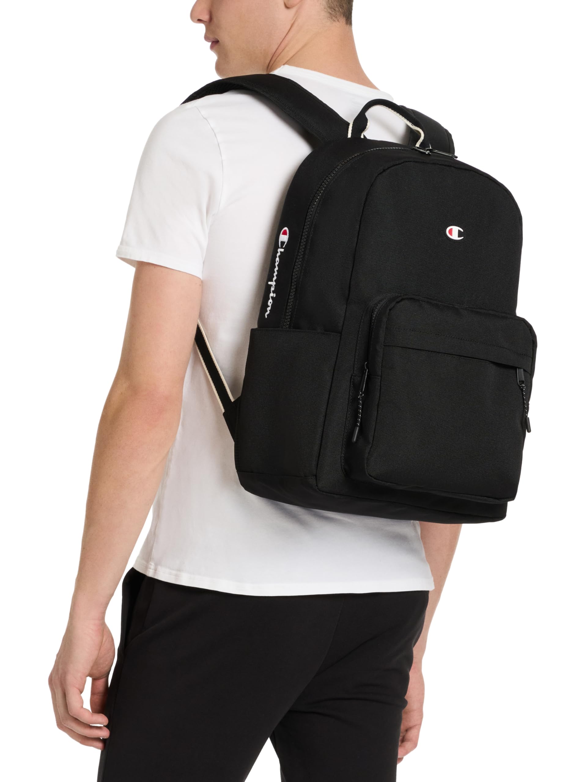 Champion Mochila unisex para laptop con correas acolchadas ajustables, bolsillo para botella de agua para el trabajo, viajes, mochila de uso diario, Emerald Allure, M, Mochila Level