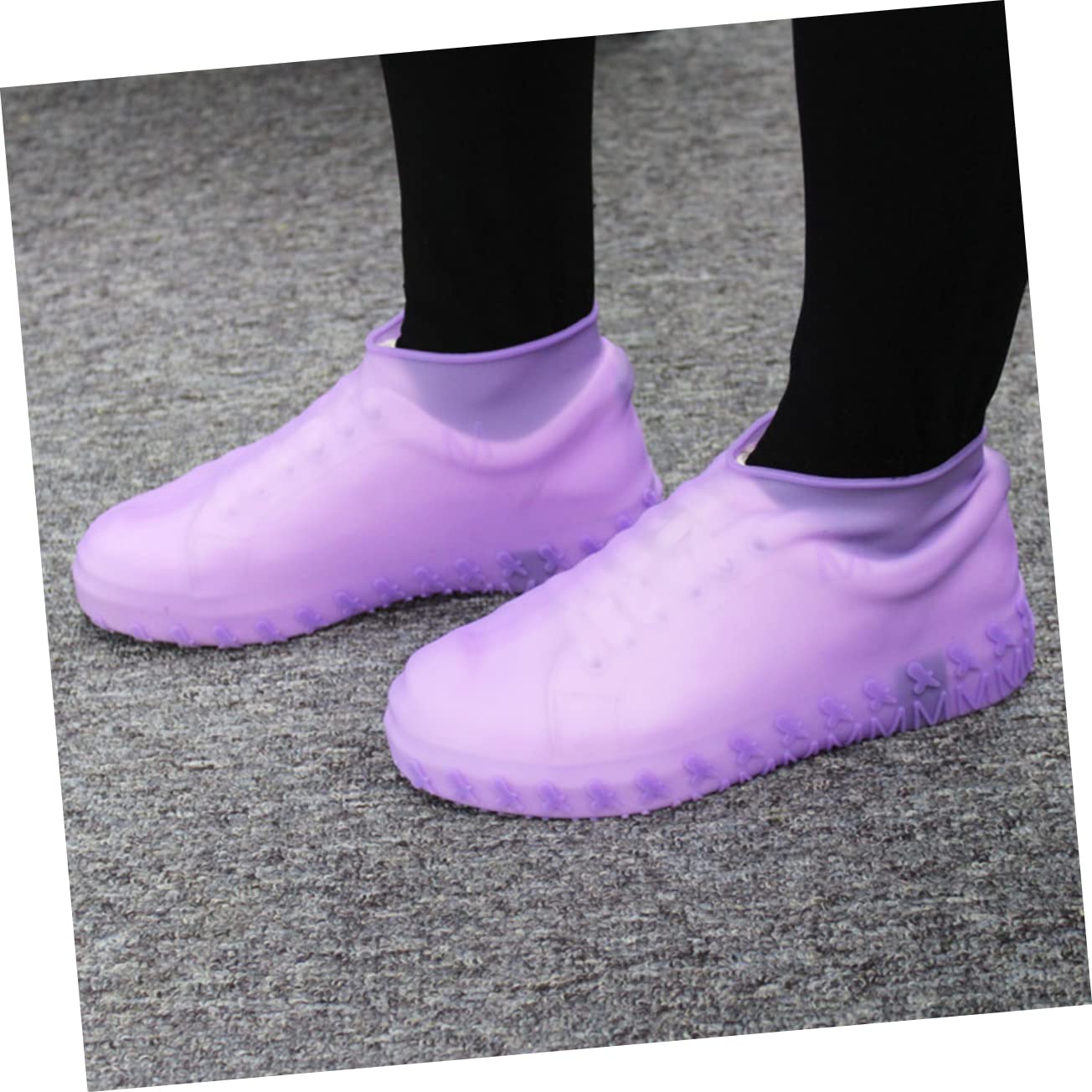 POPETPOP Couvre-Chaussures Imperméables en Silicone Antidérapants et Résistants à l'usure pour Chaussures Unisexes, pour Camping et Loisirs, Lot de Couleur Aléatoire