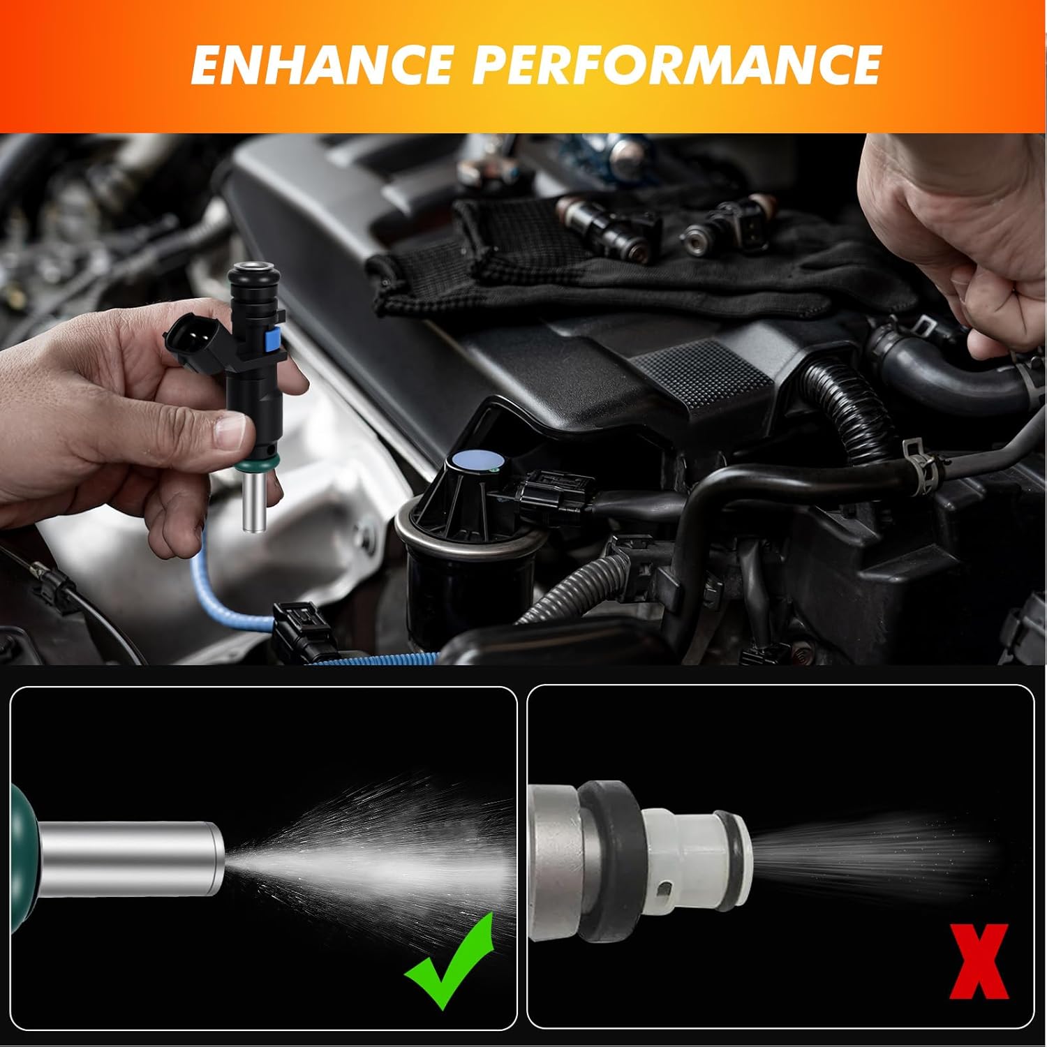 2007-2014 5Pcs Fuel Injectors Compatible for Volkswagen VW Beetle & Jetta 2007-2014, Golf 2010-2014, Passat 2012-2014, Rabbit 2007-2009 2.5L L5 Replace 07K906031C 85212237 FI11378S FJ1067