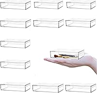 Vista 18 de Cajas de acrílico de 12 piezas, caja de corazón de acrílico transparente con tapas, cubo de cristal en forma de corazón, caja de almacenamiento