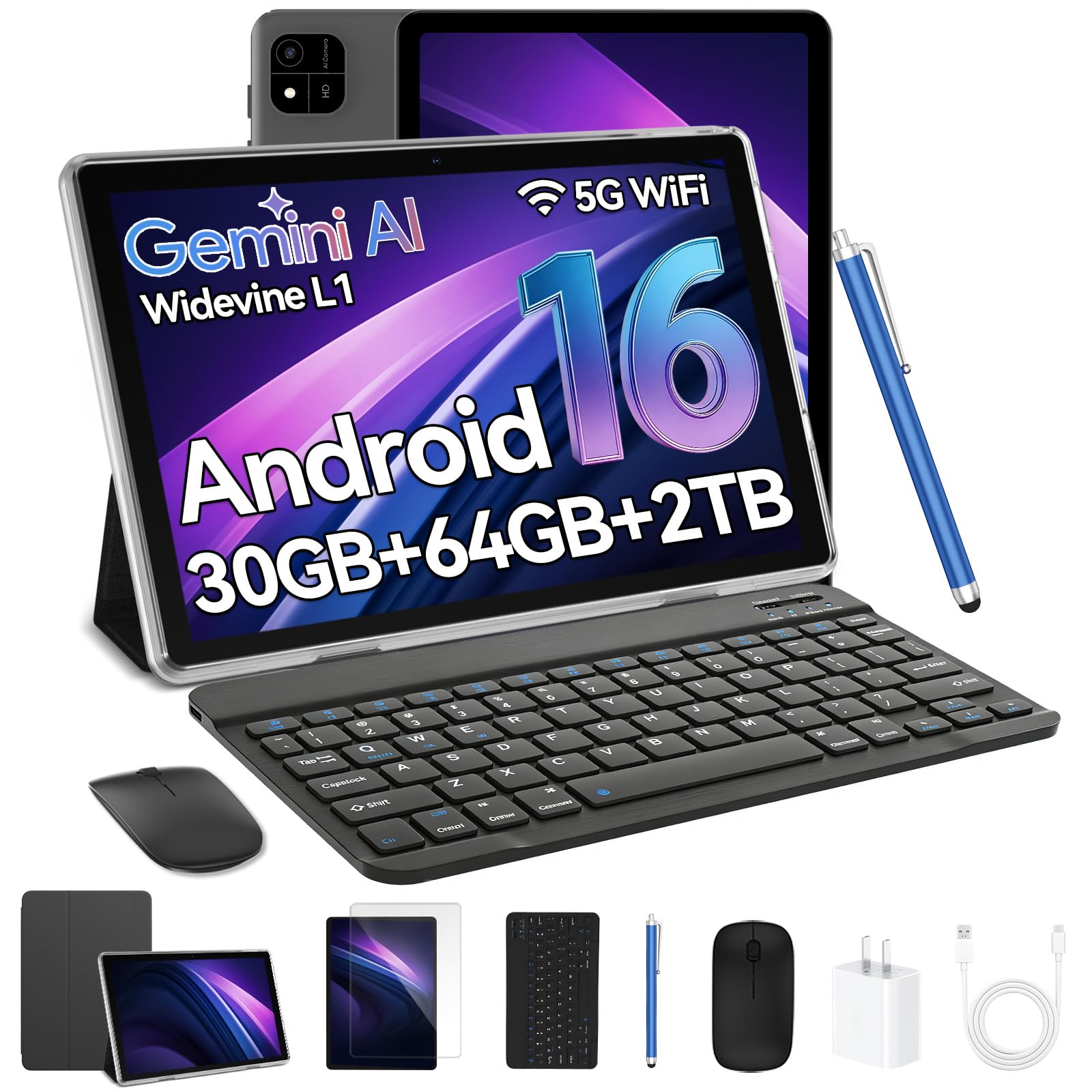 Amazon.com: EHFiDC 2026 Android 16 Tablet with Keyboard, 10.1 inch