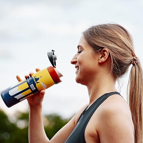 Miniatura 5 de Super Sparrow Botellas de agua de acero inoxidable 1810, 12 onzas, 17 onzas, 25 onzas, botella de agua aislada, sin BPA, a prueba de fugas, ligera y